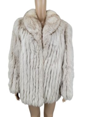 Saga Fox Genuine Blue Fox Fur Coat Vintage